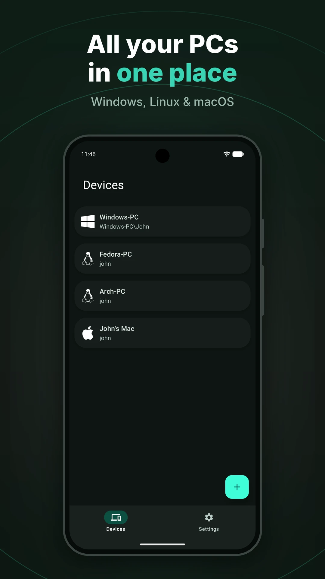 The device list in the PulseUnlock app